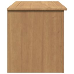 Berkfield Home Storage Chest with Lid Panama 79x42x46 cm Solid Wood Pine in Brown - Size: 79 x 42 x 46 cm - thumbnail 6
