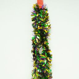 Neel Blue Chunky Christmas Tinsel Garland Shiny Metallic with White Xmas Tree Decor, 2m - thumbnail 3