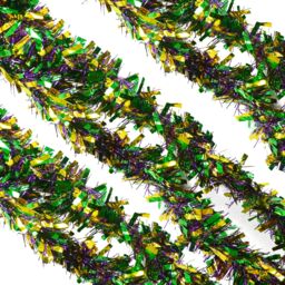 Neel Blue Chunky Christmas Tinsel Garland Shiny Metallic with White Xmas Tree Decor, 2m - thumbnail 5