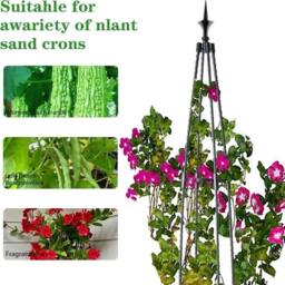 SPETLEK Climbing Plants Vine Support Tower 130cm in Black - thumbnail 3