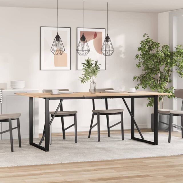 Berkfield Home Dining Table Legs O-Frame 160x80x73 cm Steel in Black - Size: 160 x 80 x 73 cm - image 1