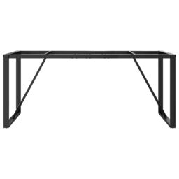 Berkfield Home Dining Table Legs O-Frame 160x80x73 cm Steel in Black - Size: 160 x 80 x 73 cm - thumbnail 4