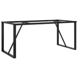 Berkfield Home Dining Table Legs O-Frame 160x80x73 cm Steel in Black - Size: 160 x 80 x 73 cm - thumbnail 2