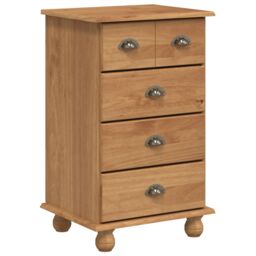 Berkfield Home Chest of Drawers 'ASKIM'Honey Brown 45.8x40x79 cm Solid Wood Pine - thumbnail 2