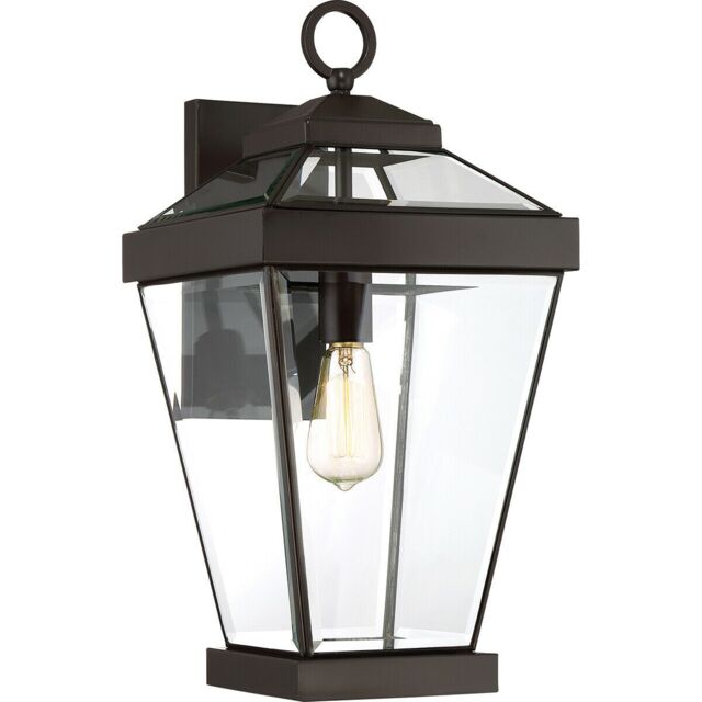 Loops Outdoor IP44 1 Bulb Wall Light Lantern Western Bronze LED E27 60W d02332 - image 1
