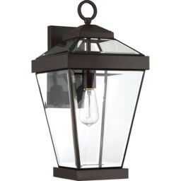 Loops Outdoor IP44 1 Bulb Wall Light Lantern Western Bronze LED E27 60W d02332 - thumbnail 2