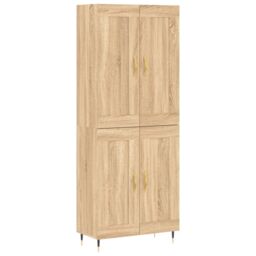 Berkfield Home Highboard Sonoma Oak 69.5x34x180 cm Engineered Wood in Brown - thumbnail 2