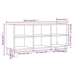 Berkfield Home TV Cabinet Grey Sonoma 103.5x30x50 cm Engineered Wood - thumbnail 9