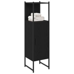 Berkfield Home Bathroom Cabinet Black Oak 33x33x120, 5 cm Engineered Wood - thumbnail 3