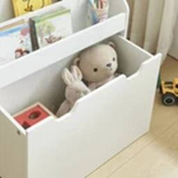 EONLION Kids Bookshelf, Toy Organiser with Removable Storage Drawer in White - thumbnail 4