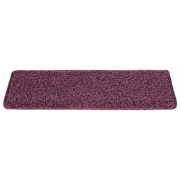 Berkfield Home Carpet Stair Treads 15 pcs 65x21x4 cm Dark Purple - Size: Medium - thumbnail 3