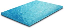 Rest Relax Memory Gel High Reacting Foam Orthopaedic Mattress Topper, 5cm in Blue - Size: King