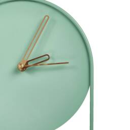 Wyld and Coco Wall Clock Light Green Face Painted Steel Oval Pendulum 20 x 62cm - Size: 20 x 62 cm - thumbnail 5