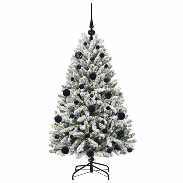 Berkfield Home Elegant Artificial Christmas Tree Green & White 120 cm PVC & Metal - image 1