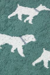 Homescapes Dog Pattern 100% Cotton Towel in Green - thumbnail 3