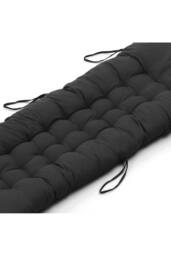 Living and Home 48x125cm Outdoor Soft Comfortable Chaise Lounge Chair Cushion in Black - Size: 48x125 cm - thumbnail 7