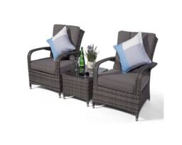 Thats Furniture Giardino Arizona 2 Seat Garden Lounge Chair Set in Grey - thumbnail 2
