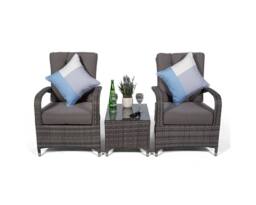 Thats Furniture Giardino Arizona 2 Seat Garden Lounge Chair Set in Grey - thumbnail 3