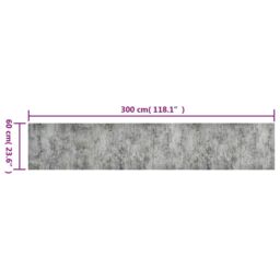 Berkfield Home Kitchen Rug Washable Beton 60x300 cm Velvet in Grey - thumbnail 5