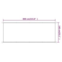 Berkfield Home Vertical Awning Terracotta 140x800 cm Oxford Fabric in Red - thumbnail 5