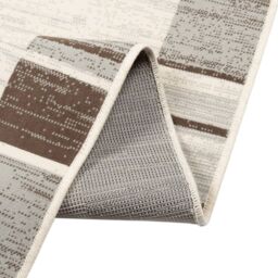 Berkfield Home Indoor & Outdoor Rug Short Pile Multicolour 190x300 cm Anti Slip in Taupe - Size: Medium - thumbnail 5