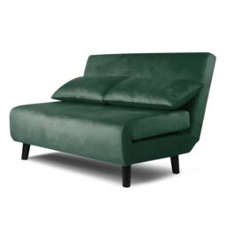 Home Garden Direct Aurora - Small Double Sofa Bed in Velvet - 2 Seater - Green - thumbnail 5