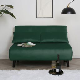 Home Garden Direct Aurora - Small Double Sofa Bed in Velvet - 2 Seater - Green - thumbnail 3