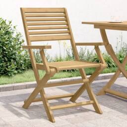 Berkfield Home Folding Garden Chairs 2 pcs 54.5x61.5x86.5 cm Solid Wood Acacia in Brown - thumbnail 2