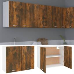 Berkfield Home Hanging Cabinet Smoked Oak 80x31x60 cm Engineered Wood in Brown - Size: 80 x 31 x 60 cm - thumbnail 3