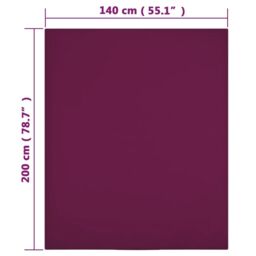 Berkfield Home Jersey Fitted Sheet Bordeaux 140x200 cm Cotton in Red - thumbnail 4