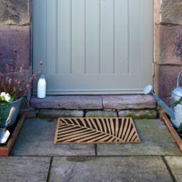 Artsy Mats Large Palm Leaf Pattern Doormat in Black - Size: 40 cm x 60 cm - thumbnail 6