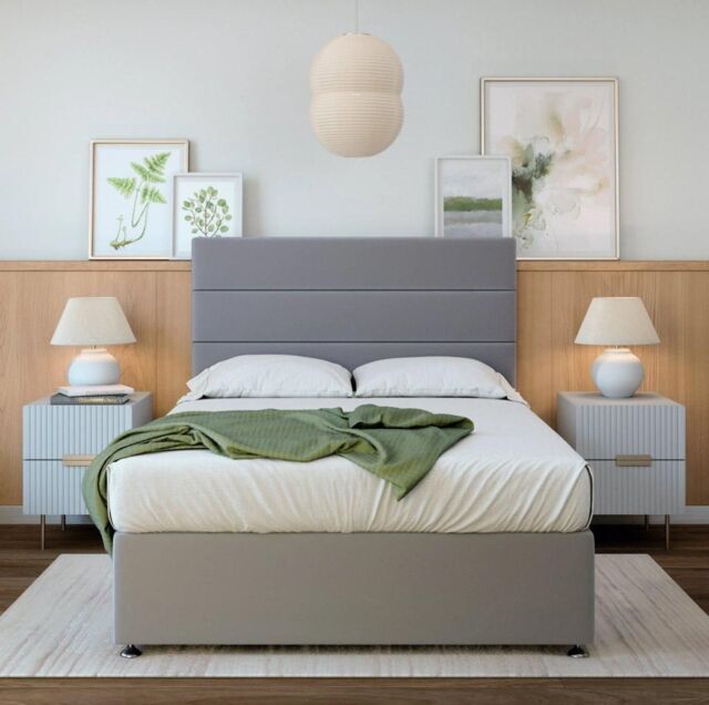 Bedmaster Memory Maestro Memory Foam Plush Velvet Divan Set in Silver - Size: Small Single - image 1
