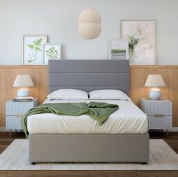Bedmaster Memory Maestro Memory Foam Plush Velvet Divan Set in Silver - Size: Small Single - thumbnail 1