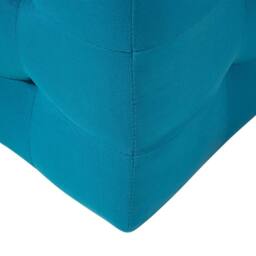 Wyld and Coco Blue Velvet Tufted Storage Ottoman Bench - thumbnail 7