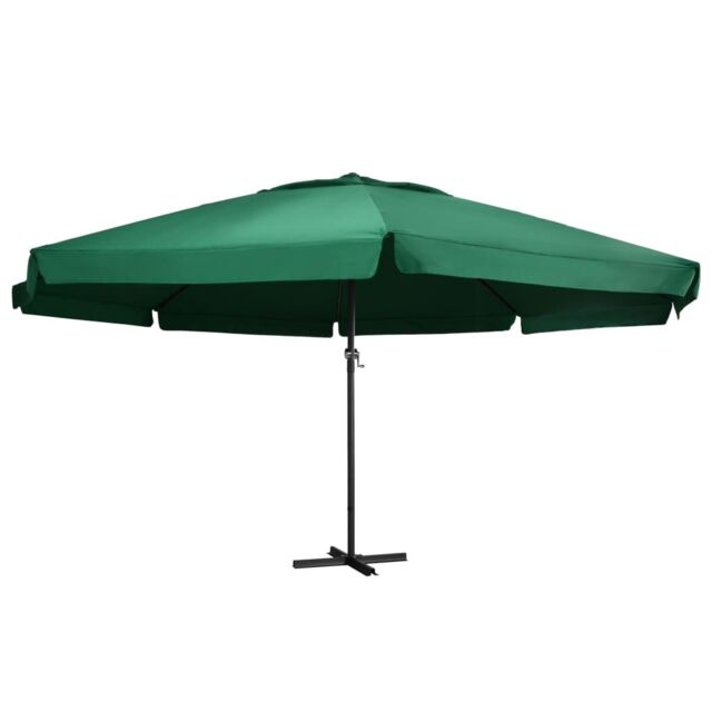 Berkfield Home Outdoor Parasol with Aluminium Pole 600 cm Green - image 1