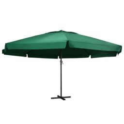 Berkfield Home Outdoor Parasol with Aluminium Pole 600 cm Green - thumbnail 1