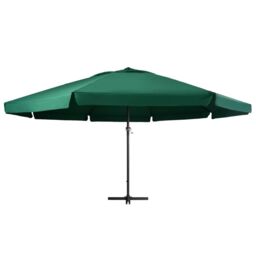 Berkfield Home Outdoor Parasol with Aluminium Pole 600 cm Green - thumbnail 2