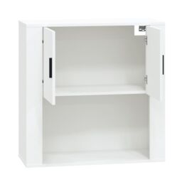 Berkfield Home Wall Cabinet White 80x33x80 cm Engineered Wood - Size: 80 x 33 x 80 cm - thumbnail 4
