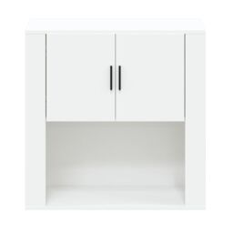 Berkfield Home Wall Cabinet White 80x33x80 cm Engineered Wood - Size: 80 x 33 x 80 cm - thumbnail 3