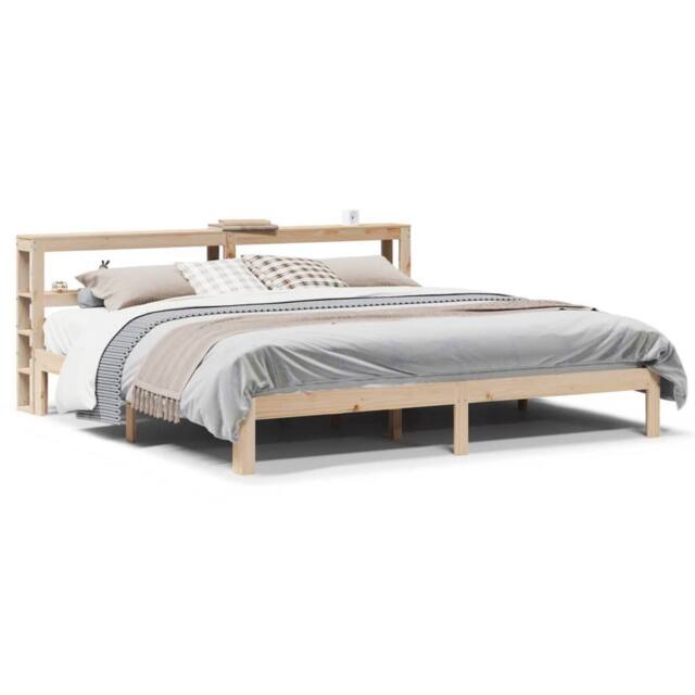 Berkfield Home Bed Frame with Headboard without Mattress 180x200 cm Super King in Light Brown - image 1
