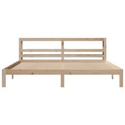 Berkfield Home Bed Frame with Headboard without Mattress 180x200 cm Super King in Light Brown - thumbnail 4