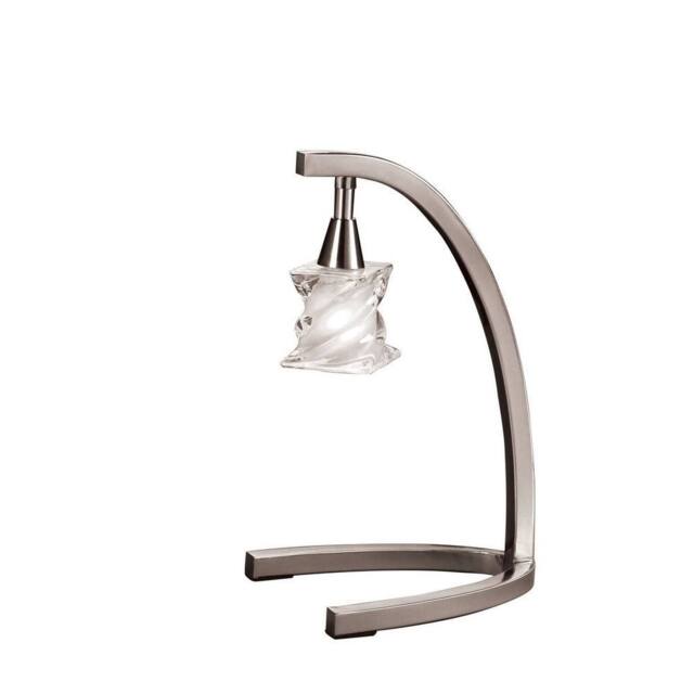 Netlighting Salomon Table Lamp 1 Light G9 Satin Nickel in Grey - image 1
