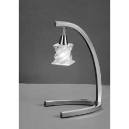 Netlighting Salomon Table Lamp 1 Light G9 Satin Nickel in Grey - thumbnail 2