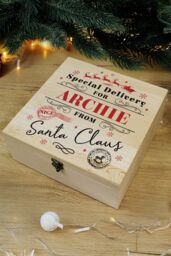 Personalised Memento Company Personalised Special Delivery Christmas Eve Box in Light Brown - thumbnail 4