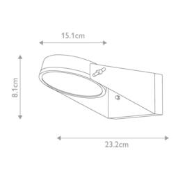 Netlighting Zola Outdoor Down Wall Lamp Grey IP44 - thumbnail 5