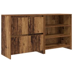 Berkfield Home Sideboard 2 pcs Old wood 70 x 41 x 75 cm Engineered wood in Brown - thumbnail 2