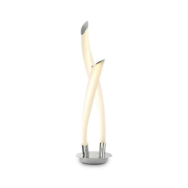 Netlighting Armonia 2 Light Table Lamp 18W LED 3000K 1350lm Chrome Frosted Acrylic in White - image 1