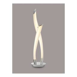 Netlighting Armonia 2 Light Table Lamp 18W LED 3000K 1350lm Chrome Frosted Acrylic in White - thumbnail 3