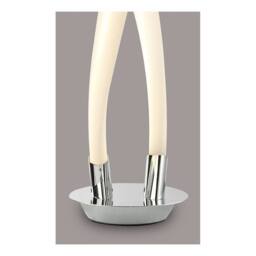 Netlighting Armonia 2 Light Table Lamp 18W LED 3000K 1350lm Chrome Frosted Acrylic in White - thumbnail 5
