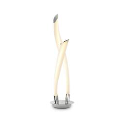 Netlighting Armonia 2 Light Table Lamp 18W LED 3000K 1350lm Chrome Frosted Acrylic in White